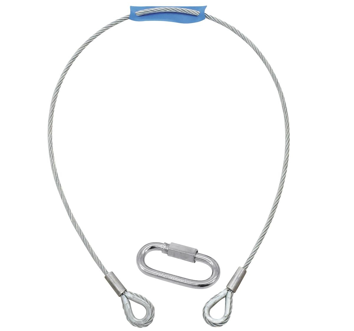 51-750-00045_Fangseil_2020 Sicherungsseil Fangseil 400mm DM 3mm bis 100kg inklusive Karabiner