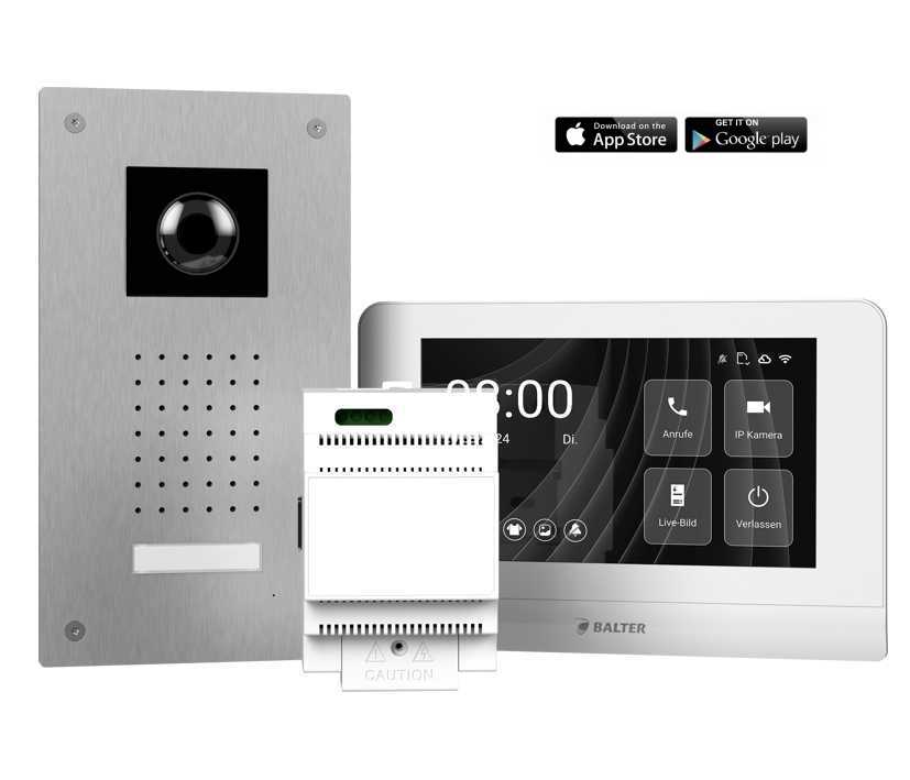 Kamera Türsprechanlage 2-Draht für 1-Familienhaus mit Touch Monitor ENTRI-L Türsprech Sprechanlage Kamera Türsprechanlage 2-Draht für 1-Familienhaus mit Touch Monitor ENTRI-L Türsprech Sprechanlage