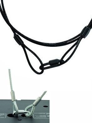 51-750-00110_2015_01 Sicherungsseil Fangseil 900mm DM 3mm bis 18kg inklusive Karabiner