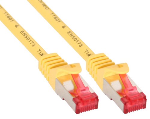 GELBE-Cat6-LAN-Kabel-Bild3-BIG 0,5m LAN Kabel Cat6 Patchkabel Gelb PIMF SFTP
