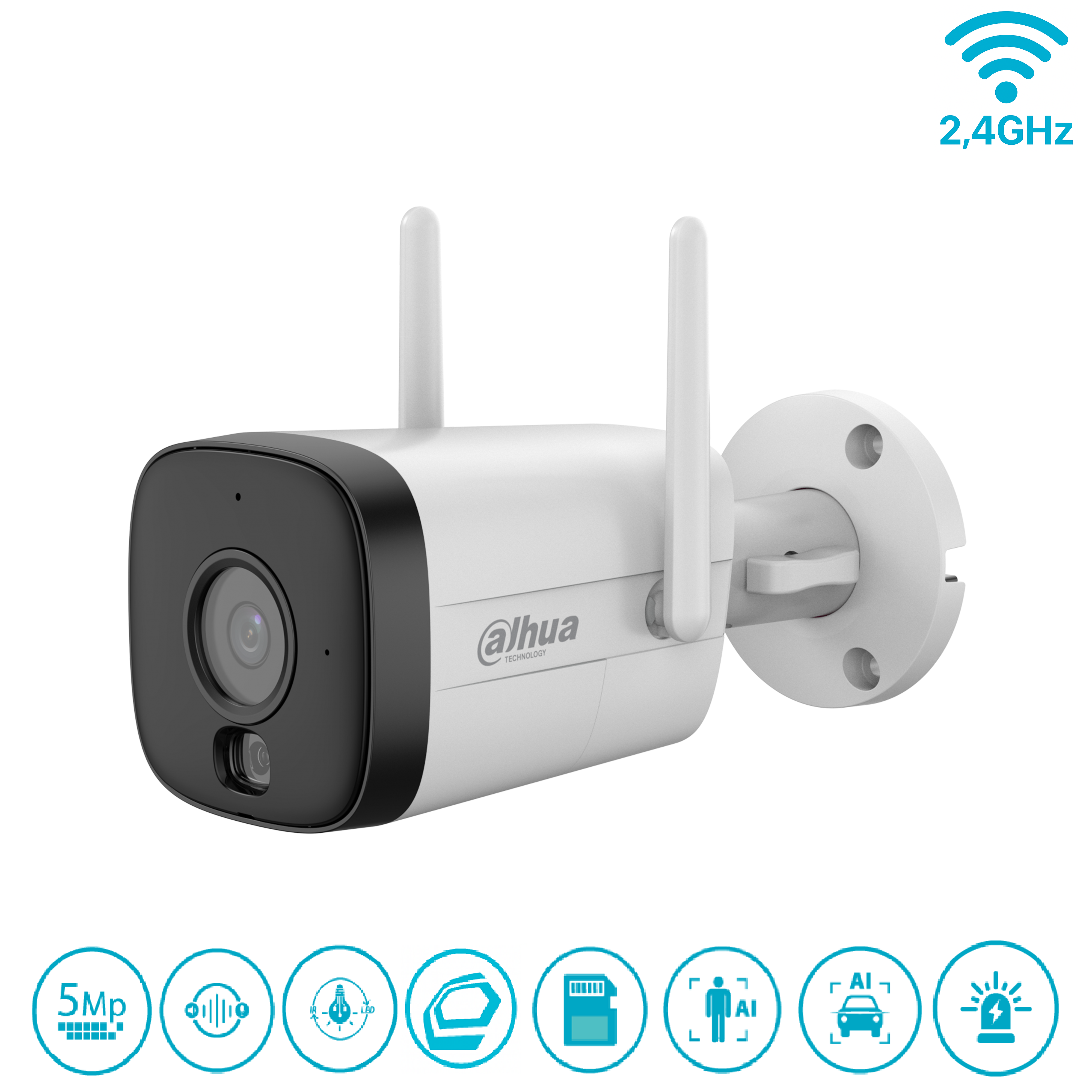 5MP WLAN Kamera 5MP Netzwerkkamera IP67 SD-Speicherplatz Mikro und Lautsprechr HFW1539DTP