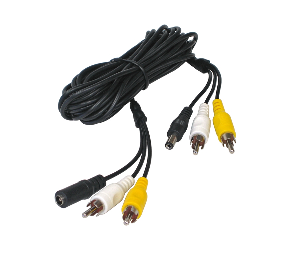 10m Multikabel mit 4x Cinchstecker + Hohlsteckerverlängerung 5,5x2,1mm 10m Multikabel mit 4x Cinchstecker + Hohlsteckerverlängerung 5,5x2,1mm