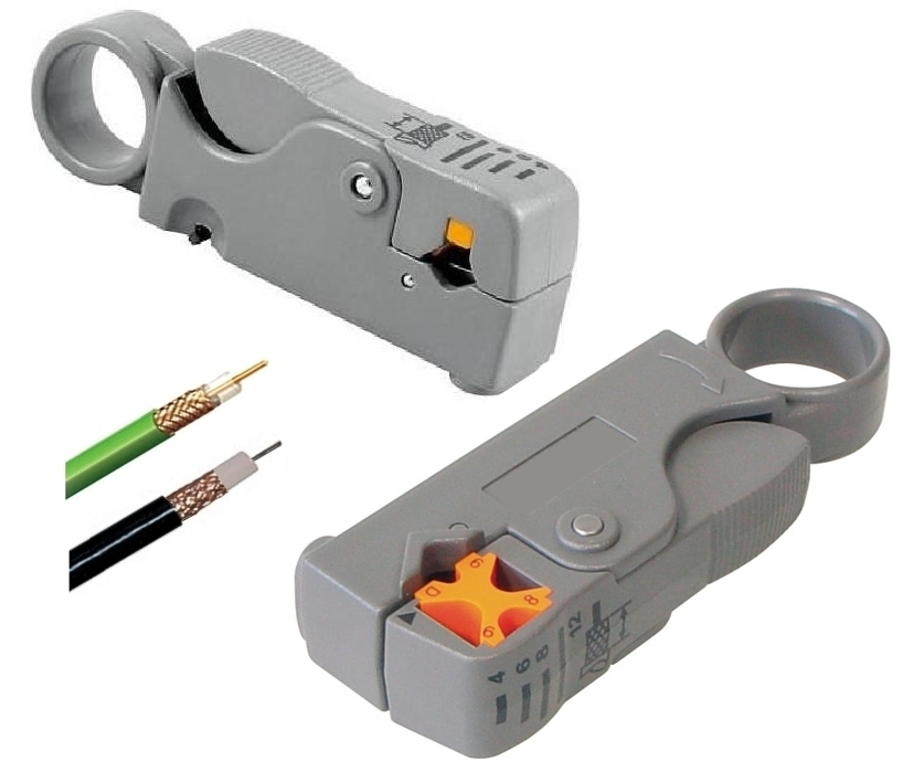 Koaxmesser_Koaxstripper_97-905-00275_2022 Koaxmesser Abisolier Werkzeug Messer für RG58 RG59 RG62 Koaxkabel und auch TV + SAT Koax