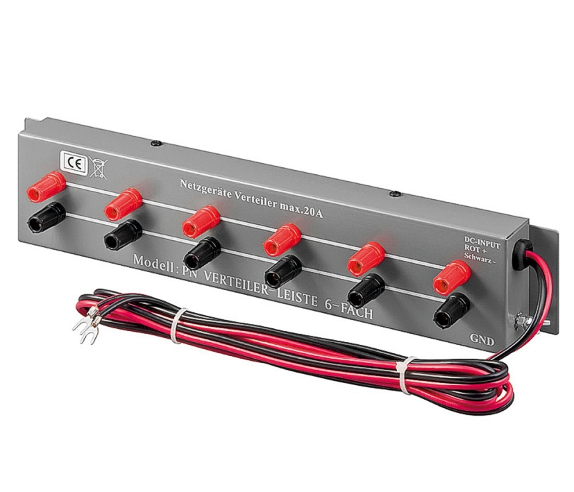 39-850-00900_6fach_Netzteilverteiler_2021 Netzteil Verteiler von 2x4mm Stecker auf 12x 4mm Buchsen