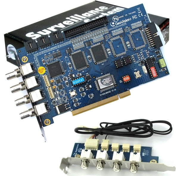 GV650_4Kanal-Geovision-Kameraplatine_79-227-00465-NN GV650 4-Kanal Kameraplatine CVBS BNC PCI-Bus inkl Software