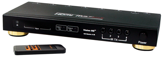 53-680-03252-HDMI-Umschalter-HDMI-Matrix-bild3d 4x2 HDMI Matrix 4x2 HDMI Umschalter 4x In auf 2x Out HDMI Matrix und Fernbedienung