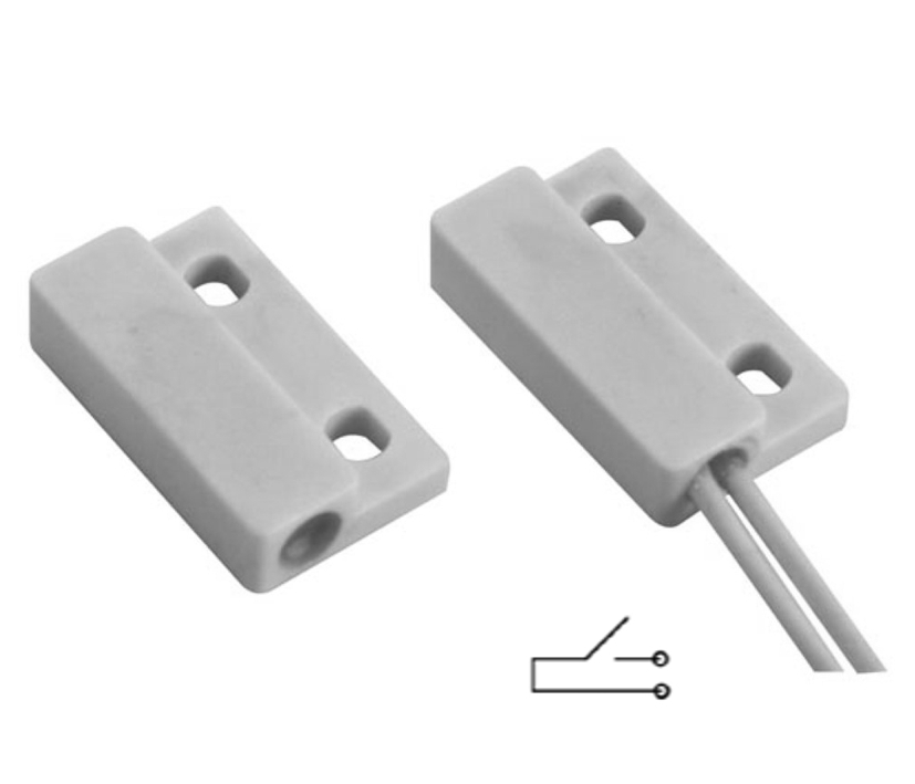 Magnetkontakt Reedkontakt Reedschalter Weiss 23x14mm   NO im Auslieferzustand Magnetkontakt Reedkontakt Reedschalter Weiss 23x14mm   NO im Auslieferzustand