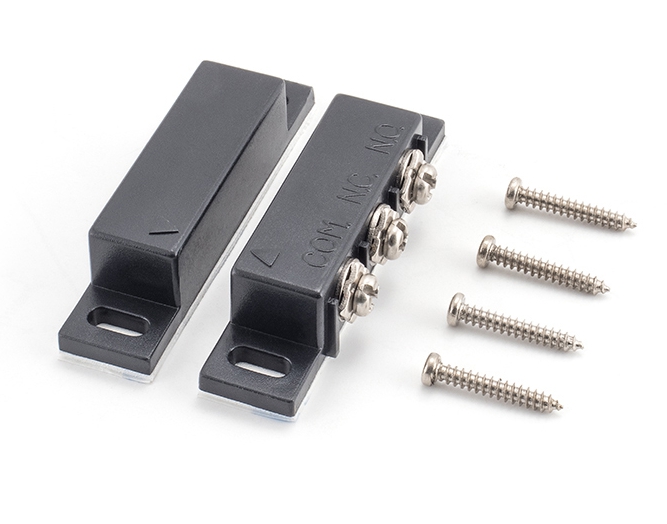 Magnetkontakt Reedkontakt NC-NO Wechslerkontakt 65x14mm Schwarz Reedschalter