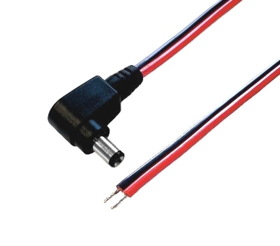 41-109-00250_ab2021 Anschlusskabel 2m mit Hohlstecker 5,5x2,5mm gewinkelt