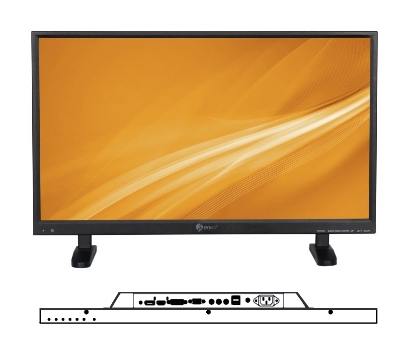 55-400-03000_Eneo_Bildschirm LCD Monitor 710mm (28zoll) VM-UHD28M 4K Bildschirm VGA HDMI DVI DP Eingang