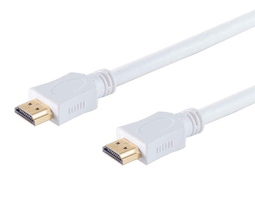 5m HDMI Kabel Weiss geeignet von FullHD bis 4K Auflösung HEAC