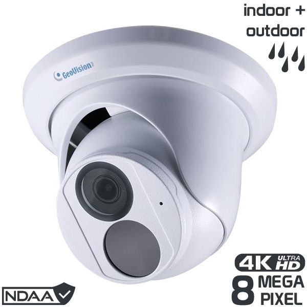 8MP Dome LAN IP Kamera 8MP EBD8800 Mikro IR-LED H264 H265 ONVIF MJPEG Eyeball IP66 Outdoor