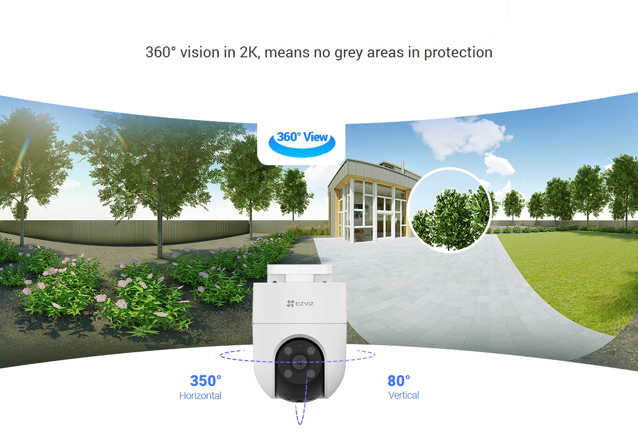 4MP WLAN PTZ Kamera WiFi Netzwerkkamera IP66 PTZ Domekamera Mikro LS MicroSD-Speicherplatz