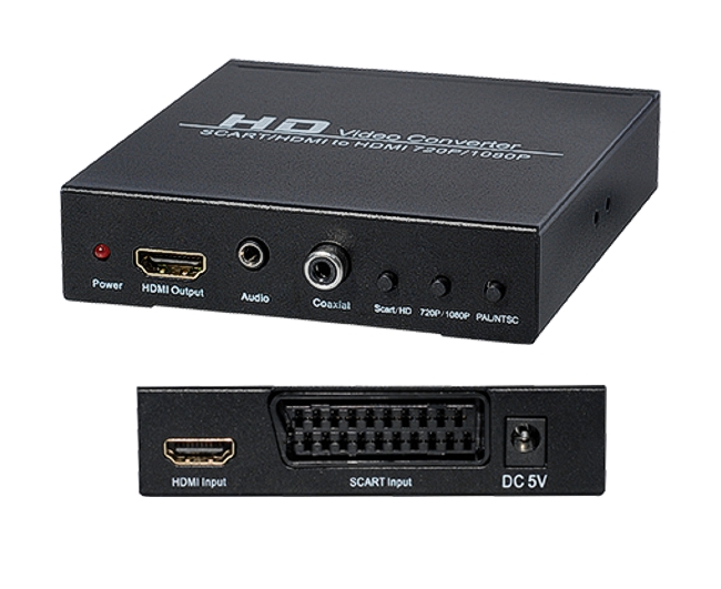 Video-auf-HDMI-Konverter-53-680-02580 Medienkonverter Scart auf HDMI Umwandler Konverter Analog auf Digital