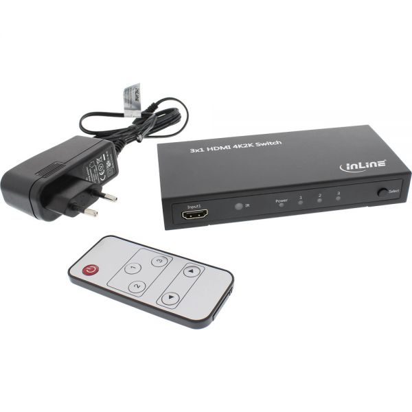 HDMI-Umschalter-3fach-53-680-03290-Bild4 HDMI Switch 3xIN auf 1xOut HDMI Umschalter 4K2K 3D HD m Fernbedienung