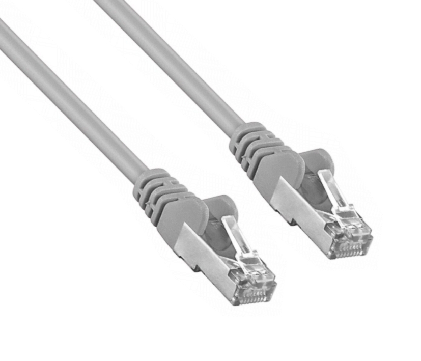 53-800-00370_cat5e_lan_Kabel_grau 3m LAN Kabel Cat5e Patchkabel Grau FUTP