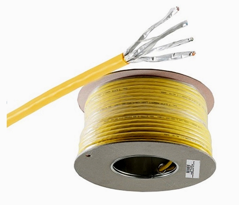 CAT7A_LAN_Verlegekaabel_42-773-04285_11-2021 100m LAN Kabel Cat7A+ PIMF S/FTP geschirmt Verlegekabel Gelb