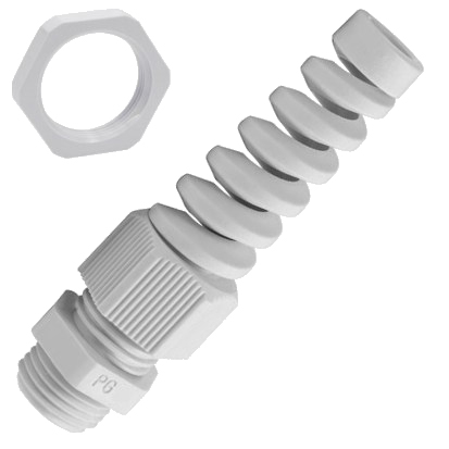 42-690-03000-Kabelzugentlastung-B1 Kabel Zugentlastung PG9 für Kabel von 4-8mm Grau PG Verschraubung