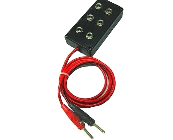 41-109-00211_Bild02 Netzteiladapter 6-fach Verteiler DC Y-Adapter 6x Hohlstecker Buchse 5,5x2,1mm