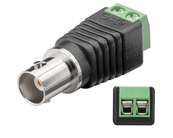 BNC_Buchse_auf_Klemme_51-813-00020-OK Adapter BNC Kupplung auf Klemme 2Draht Adapter