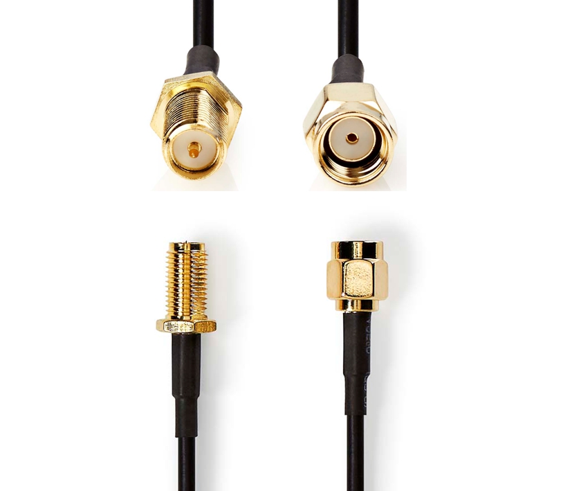 10m SMA Kabel SMA-REV-Stecker auf SMA-REV-Kupplung WLAN / Bluetooth