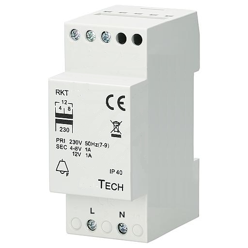 12V Klingeltrafo Hutschiene  4V 8V 12VAC 10Watt Hutschienentrafo