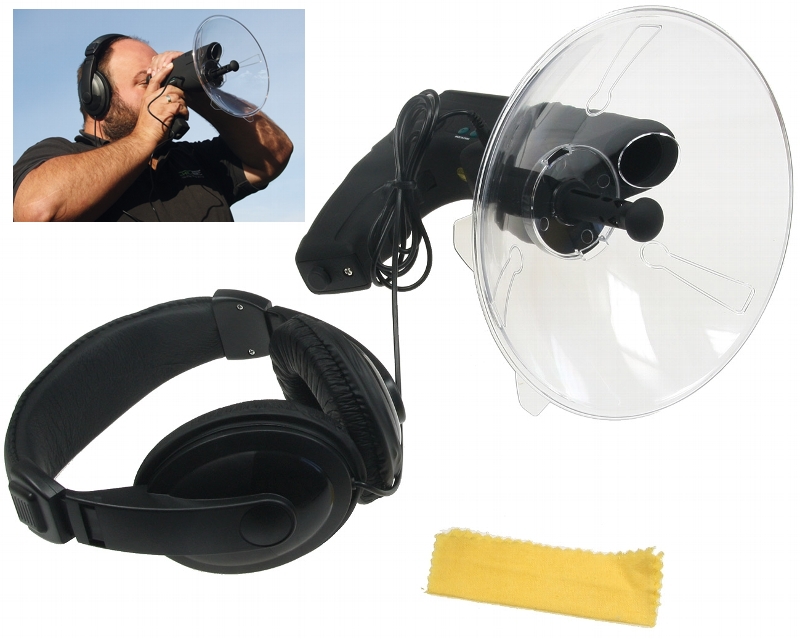 Parabol-Richtmikrofon_L301_2020 Parabol Richtmikrofon Parabolmikro mit Kopfhörer