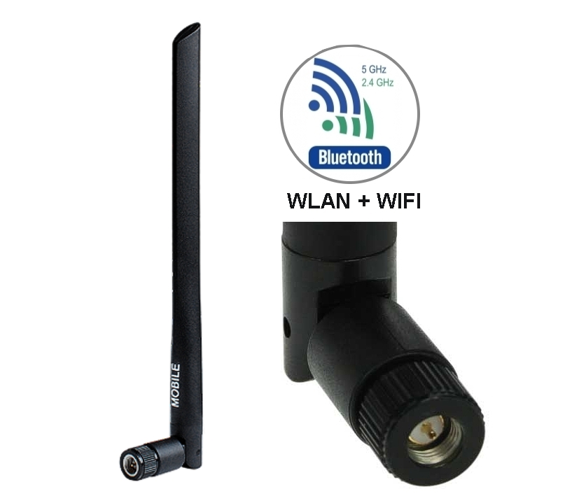 Antenne_SMA_Stecker_WLAN_Bluetooth_78-375-00302 WLAN Antenne 2,4-5,8Ghz mit SMA-Stecker auch für Bluetooth geeignet