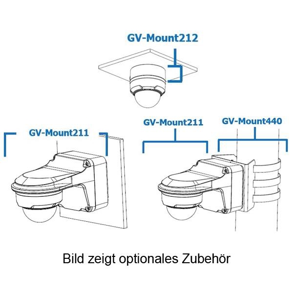 8MP Dome LAN IP Kamera 8MP EBD8800 Mikro IR-LED H264 H265 ONVIF MJPEG Eyeball IP66 Outdoor