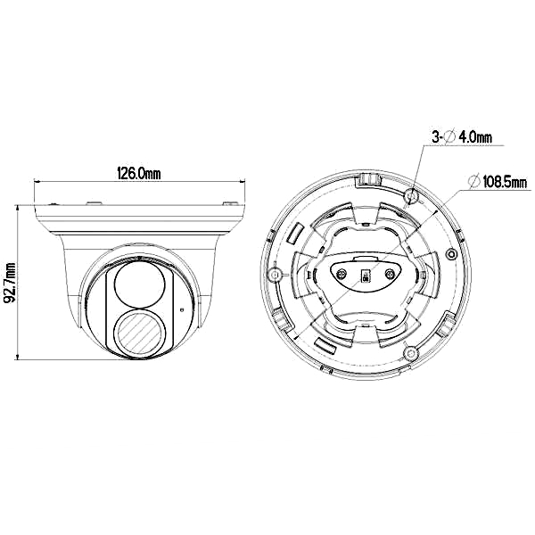 8MP Dome LAN IP Kamera 8MP EBD8800 Mikro IR-LED H264 H265 ONVIF MJPEG Eyeball IP66 Outdoor