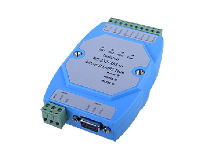 RS485 Verteiler 1x RS485 auf 4x RS485 mit Rückkanal und V24